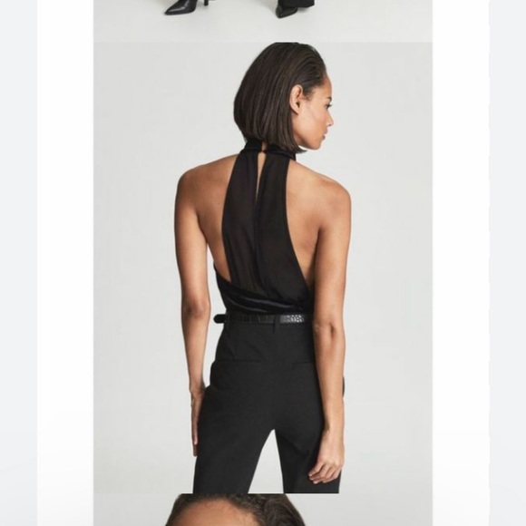 REISS Kimberley bodysuit black M - NWT - Picture 2 of 5